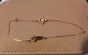 미사용 ete 에테 핑크 골드 문스톤 팔찌