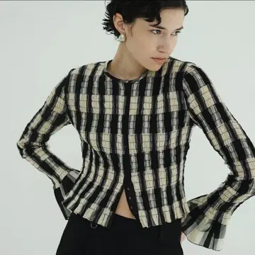 CLANE SHIRRING DESIGN BLOUSE