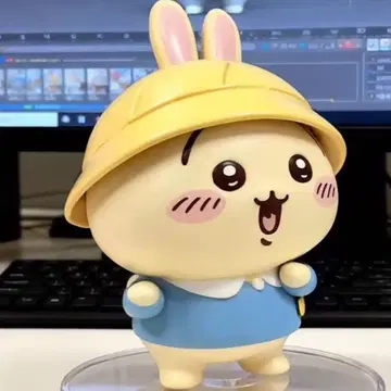 치이카와(먼작귀) 토끼 피규어 옐로우 컬러 모자