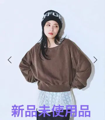 JEANASIS 빈티지 기모 숏 보트넥 풀오버