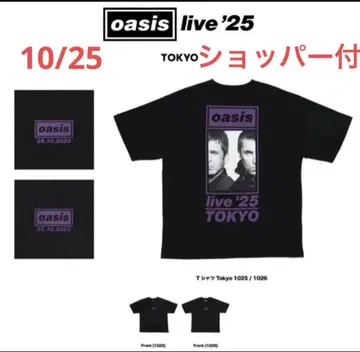 도쿄돔 25일 Oasis 회장 한정판 1025 M 사이즈 T셔츠 오아시스