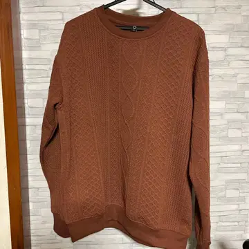 워크맨 수플레 자카드 풀오버 벽돌 M