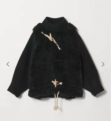 [HYKE] DOUBLE FACE DUFFEL JACKET 블랙 1