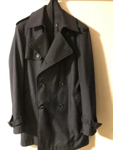 KATHARINE HAMNETT LONDON 피 코트 다크 그레이