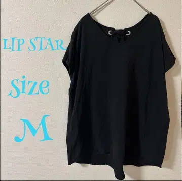 LIP STAR 블랙 반팔 T셔츠 M