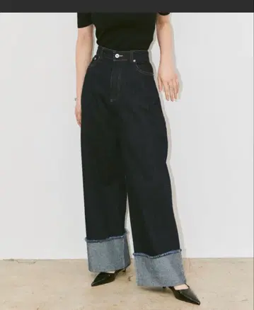 롤업 데님 팬츠 Happyjohn