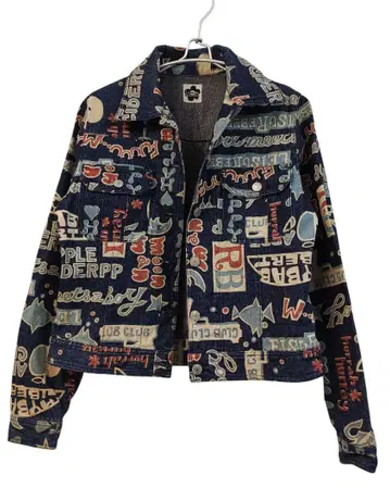 90s 데님 자켓 올 패턴 G