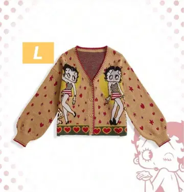 베티 붑 니트 가디건 베이지 베티짱 따뜻한 스웨터