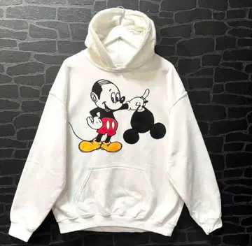 남녀 공용 재미있는 패러디 후드티 / 화이트