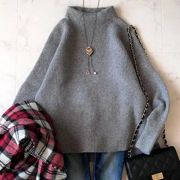 최근. 새상품급 개럴개런트 워셔블 울 리브 보틀넥 니트