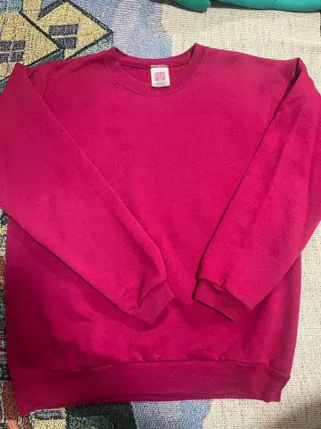 Hanes 무지 맨투맨 크롭 기장