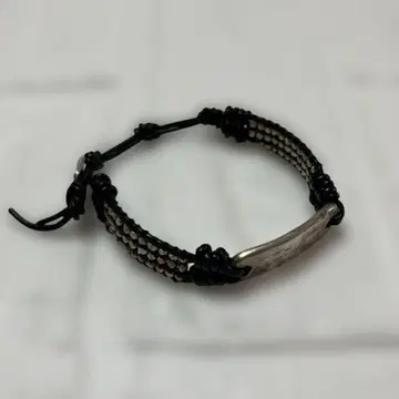 CHANLOO 루 남성용 팔찌 실버 x 블랙