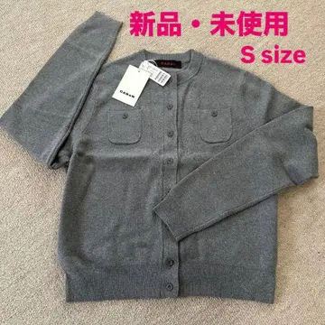 최종 가격 CABaN 코튼 캐시미어 크루 넥 가디건 그레이 S