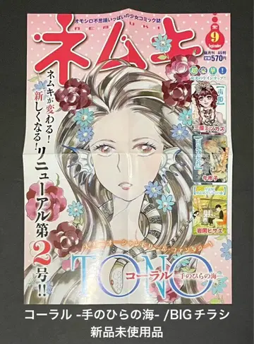 코랄 -손바닥의 바다- TONO / BIG 전단지(미사용 새상품)