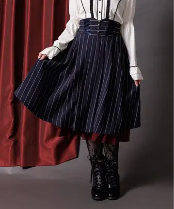 [새상품급] 레이스업 하이웨스트 스커트