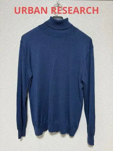 어반 리서치 네이비 터틀넥 니트 스웨터 남성용 M 사이즈
