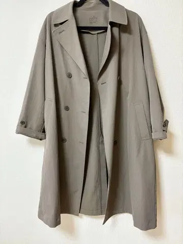 무인양품 그레이 트렌치코트 (여성용) 그레이쉬 브라운