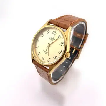 7-4451 CITIZEN 2830 쿼츠 손목시계 골드/브라운