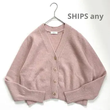 새상품급 쉽스 애니 캐시미어 믹스 숏 V넥 가디건