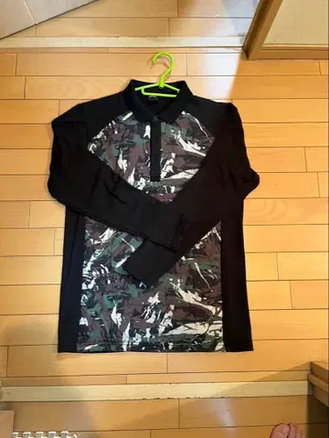 카모 패턴 L 사이즈 긴팔 피케 셔츠