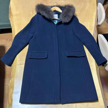 (클리닝 완료) Apuweiser-riche 네이비 롱 코트