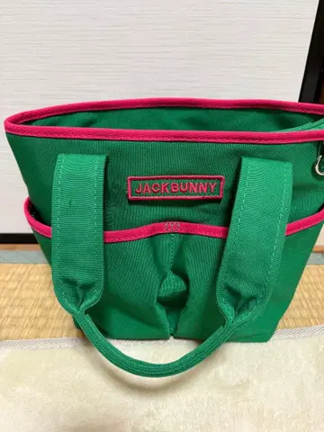 JACK BUNNY 토트백 그린/핑크