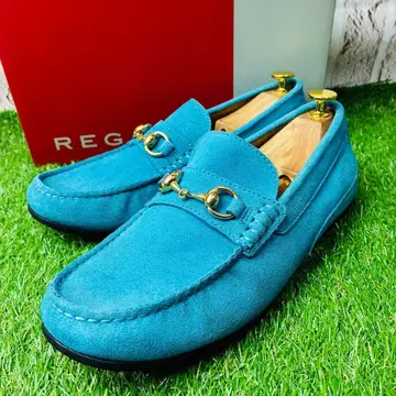 극미품 REGAL 비트 로퍼 드라이빙 슈즈 천연 가죽 통굽 25.5