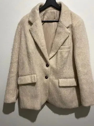 BASEMENTONlINE 샤기 자켓 코트