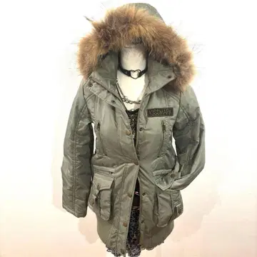 헤이세이 갸루 y2k 퍼 자켓 밀리터리 모리걸 그런지 헤이세이 여아