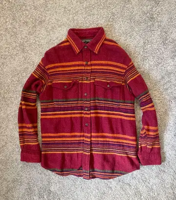 90s 하이시에라 울 셔츠 M L 버건디
