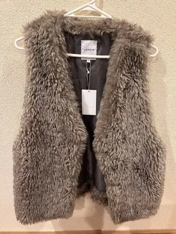 LEPSIM 모듬 퍼 베스트 그레이지