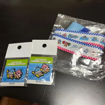 와타시가 핀 배지 2개 세트와 리본