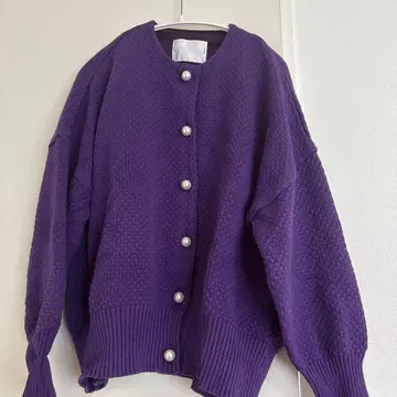 그 퍼플 펄 가디건