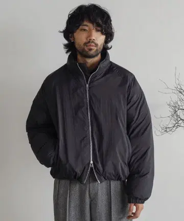 shiun 나일론 쇼트 패디드 블루종 M 사이즈