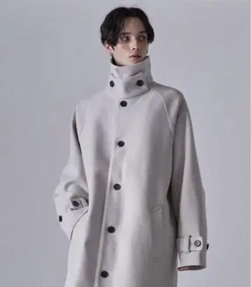 스텐 칼라 코트 라이트 그레이 아우터 포멀 겨울 롱