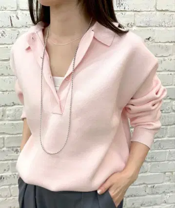 12/15 판매 종료 [ SHENERY ] 라거 니트 폴로 핑크