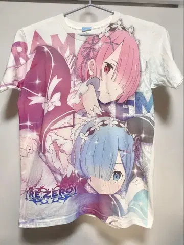 라무 & 렘 풀 그래픽 t셔츠 Re: 제로부터 시작하는 이세계 생활