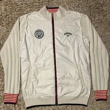 캘러웨이 화이트 집업 스웨터