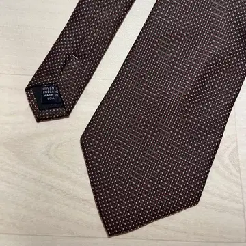 Brooks Brothers USA 브라운 도트 무늬 넥타이