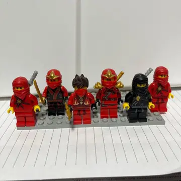 레고 닌자고 초기 디자인 세트 미니 피규어 6개