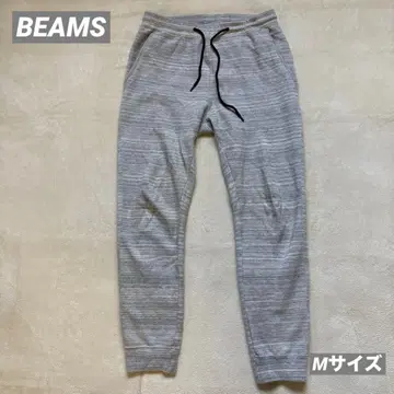 BEAMS 빔즈 맨투맨 팬츠 조거 팬츠 보더 남성용
