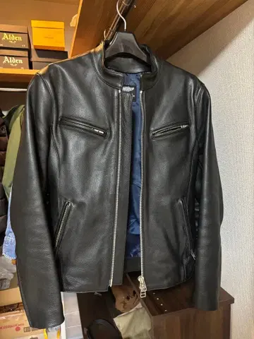 STARJIS 블랙 가죽 자켓 리얼 맥코이 샷