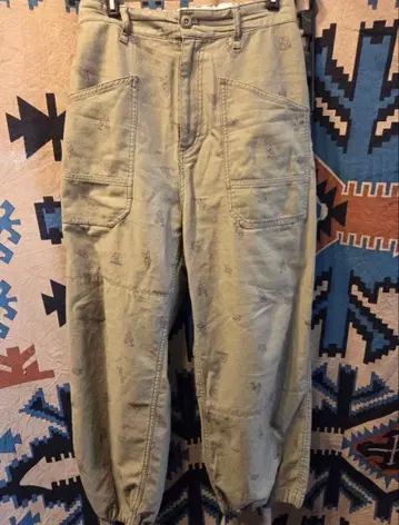 니코앤드 동물 프린트 카키 워크 팬츠