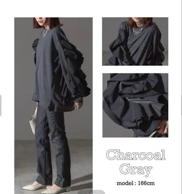 새상품 미사용 택 포함 속기모 소매 프릴 풀오버