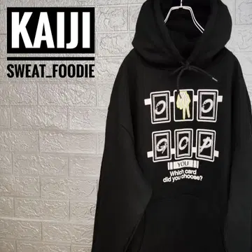 역경무뢰 카이지 새상품급 구제 의류 후드 맨투맨 블랙 4L