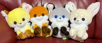 쵸콘과 아기 여우 ST 사이즈 봉제 인형 마스코트 4종 세트 1