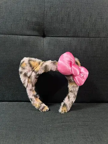 유니버셜 헬로키티 레오파드 무늬 머리띠