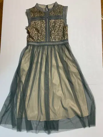 iNFINE 앙피니 레이스와 튤의 미디 드레스