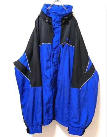 [레어 XXL 사이즈] FILA 자수 2way 나일론 자켓 후드티 블루