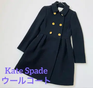 Kate Spade 골드 버튼 백리본 울 하프 코트 사이즈 4 새상품급